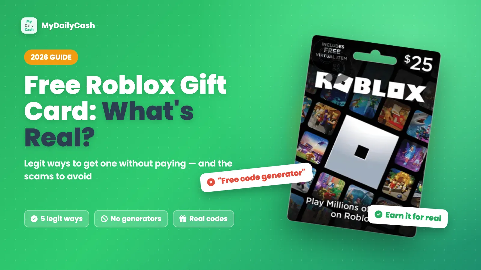 Free Roblox Gift Card: Is It Real? 5 Legit Ways to Get One (2026)